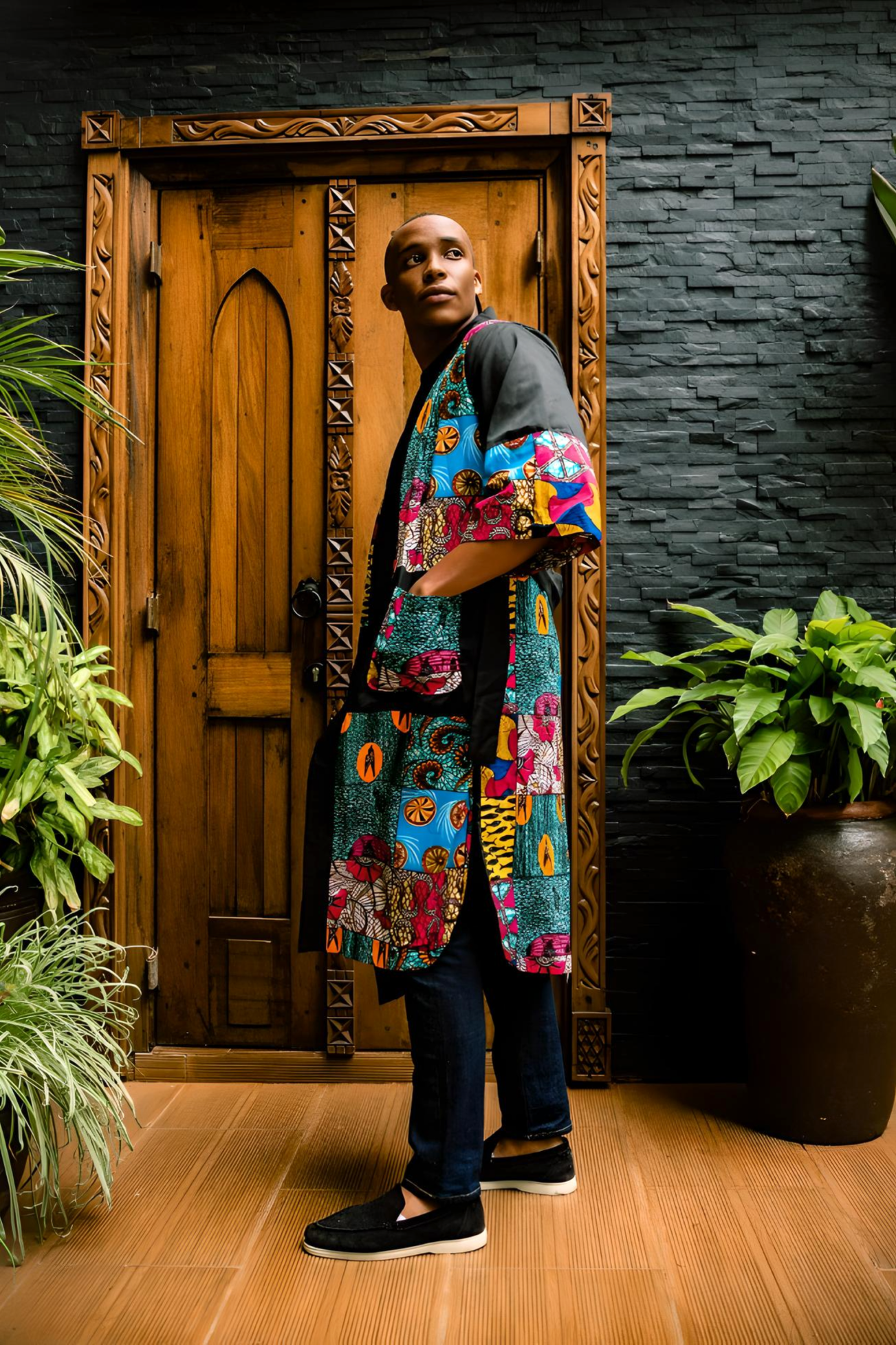 Patchwork Ankara Kimono Jacket