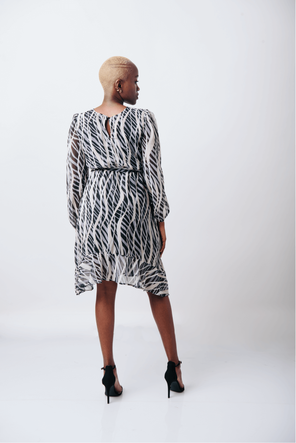 Shop Navy Printed A-line dress by The Fashion Frenzy on Arrai. Discover stylish, affordable clothing, jewelry, handbags and unique handmade pieces from top Kenyan & African fashion brands prioritising sustainability and quality craftsmanship.