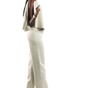 Shop Set of 2: Wide Leg Pants and Cape Top by Eva Wambutu on Arrai. Discover stylish, affordable clothing, jewelry, handbags and unique handmade pieces from top Kenyan & African fashion brands prioritising sustainability and quality craftsmanship.