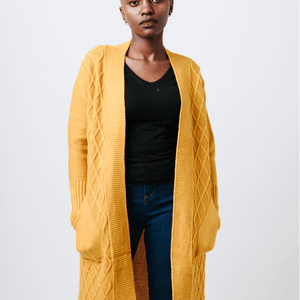 Shop Cosy Long Knit Cardigan by The Fashion Frenzy on Arrai. Discover stylish, affordable clothing, jewelry, handbags and unique handmade pieces from top Kenyan & African fashion brands prioritising sustainability and quality craftsmanship.