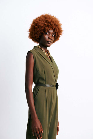 Shop Sleeveless Jumpsuit with Money Pouch Belt by The Fashion Frenzy on Arrai. Discover stylish, affordable clothing, jewelry, handbags and unique handmade pieces from top Kenyan & African fashion brands prioritising sustainability and quality craftsmansh