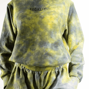 Shop Set of 2: Upeo Sweatshirt and Shorts (Yellow & Black Blend) by Regalia Apparel on Arrai. Discover stylish, affordable clothing, jewelry, handbags and unique handmade pieces from top Kenyan & African fashion brands prioritising sustainability and qual