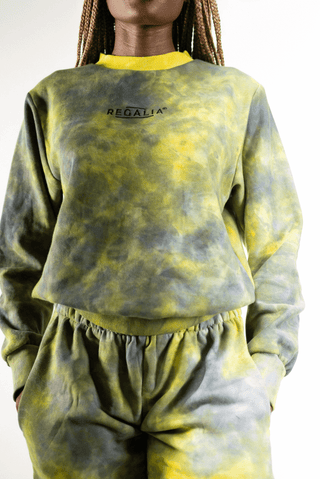Shop Set of 2: Upeo Sweatshirt and Shorts (Yellow & Black Blend) by Regalia Apparel on Arrai. Discover stylish, affordable clothing, jewelry, handbags and unique handmade pieces from top Kenyan & African fashion brands prioritising sustainability and qual