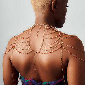 Shop Alual Chestpiece by Tiger Tail Twister on Arrai. Discover stylish, affordable clothing, jewelry, handbags and unique handmade pieces from top Kenyan & African fashion brands prioritising sustainability and quality craftsmanship.