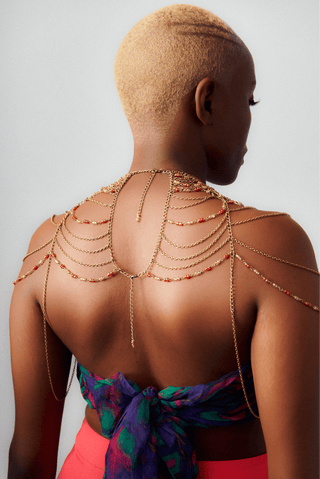 Shop Alual Chestpiece by Tiger Tail Twister on Arrai. Discover stylish, affordable clothing, jewelry, handbags and unique handmade pieces from top Kenyan & African fashion brands prioritising sustainability and quality craftsmanship.