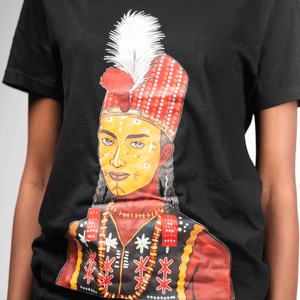 Shop WODAABE Print Tee by Kali Works on Arrai. Discover stylish, affordable clothing, jewelry, handbags and unique handmade pieces from top Kenyan & African fashion brands prioritising sustainability and quality craftsmanship.