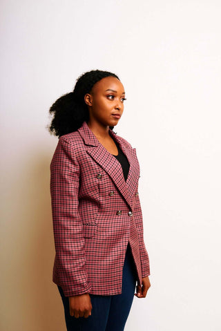 Shop Checked Plaid Blazer by The Fashion Frenzy on Arrai. Discover stylish, affordable clothing, jewelry, handbags and unique handmade pieces from top Kenyan & African fashion brands prioritising sustainability and quality craftsmanship.