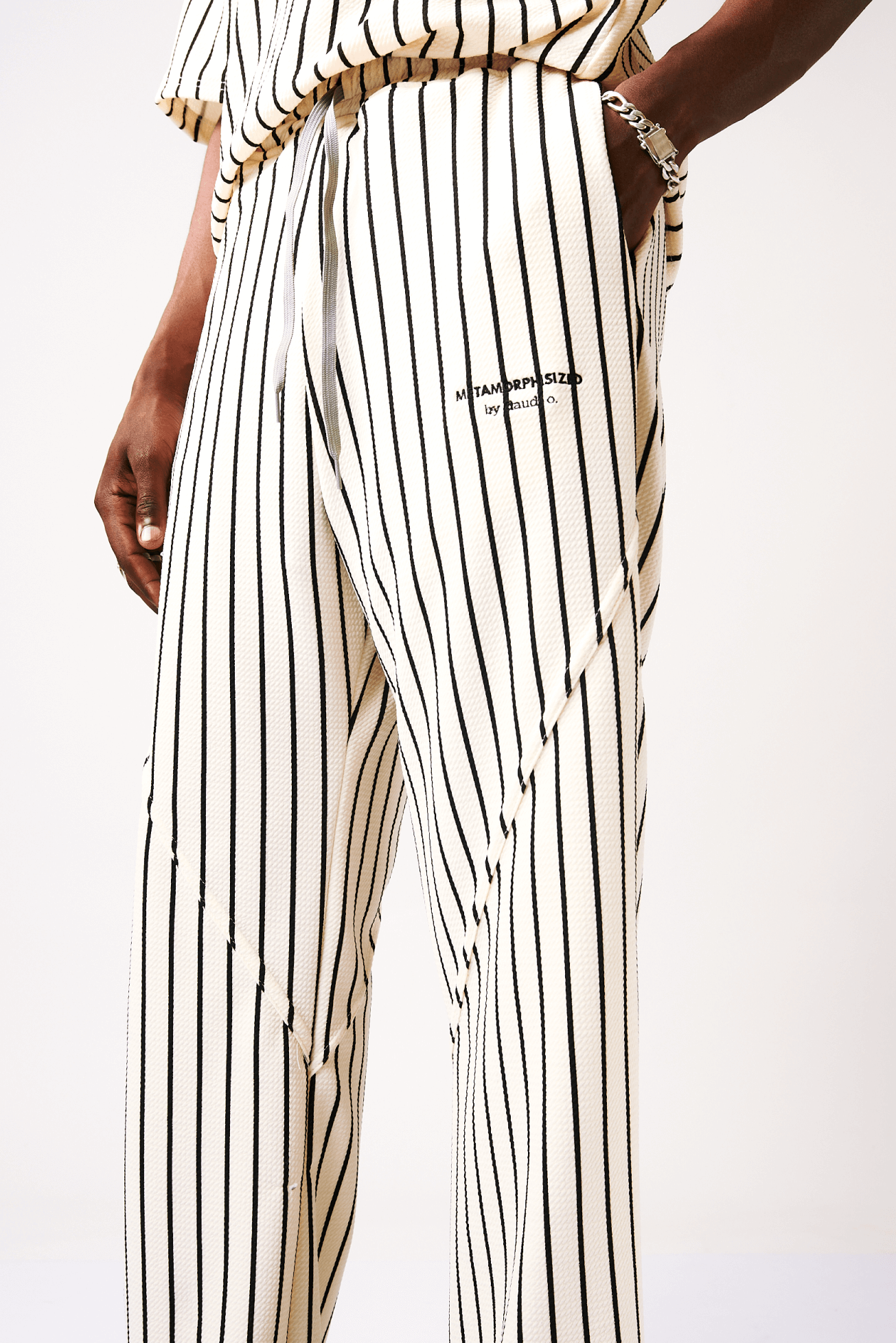 Shop Bahari Striped Pants by Metamorphisized on Arrai. Discover stylish, affordable clothing, jewelry, handbags and unique handmade pieces from top Kenyan & African fashion brands prioritising sustainability and quality craftsmanship.