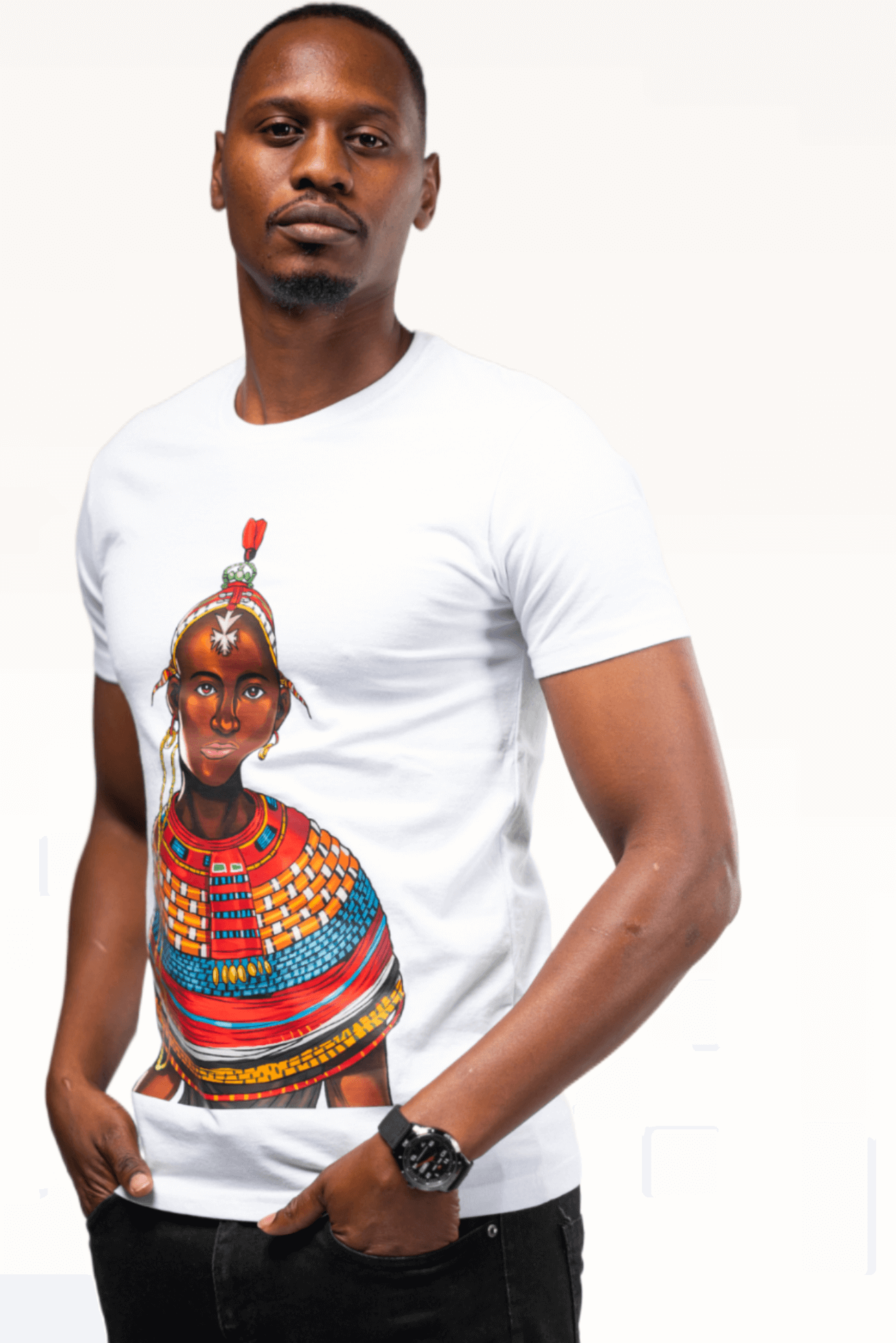 Shop MASSAI Print Tee by Kali Works on Arrai. Discover stylish, affordable clothing, jewelry, handbags and unique handmade pieces from top Kenyan & African fashion brands prioritising sustainability and quality craftsmanship.
