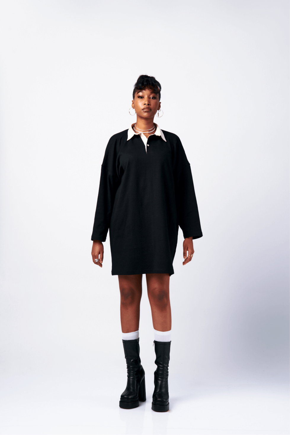 Shop Scrum Shirt Dress by At Odds on Arrai. Discover stylish, affordable clothing, jewelry, handbags and unique handmade pieces from top Kenyan & African fashion brands prioritising sustainability and quality craftsmanship.