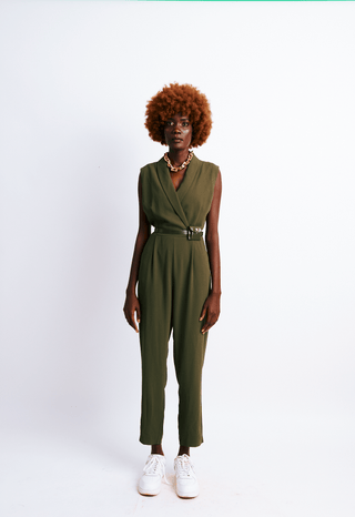 Shop Sleeveless Jumpsuit with Money Pouch Belt by The Fashion Frenzy on Arrai. Discover stylish, affordable clothing, jewelry, handbags and unique handmade pieces from top Kenyan & African fashion brands prioritising sustainability and quality craftsmansh
