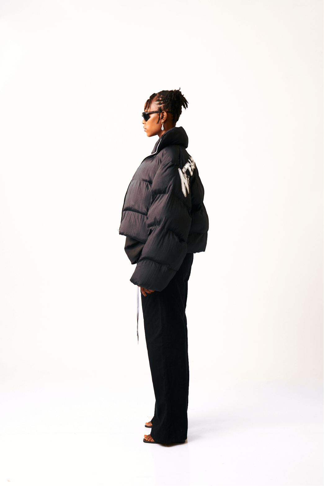 Shop Cropped Punk Puffer Jacket by Metamorphisized on Arrai. Discover stylish, affordable clothing, jewelry, handbags and unique handmade pieces from top Kenyan & African fashion brands prioritising sustainability and quality craftsmanship.