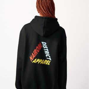 Shop Nairobi Apparel Printed Triangle Logo Hoodie by Nairobi Apparel District on Arrai. Discover stylish, affordable clothing, jewelry, handbags and unique handmade pieces from top Kenyan & African fashion brands prioritising sustainability and quality cr