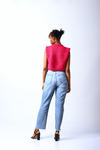 Shop Kachi Cropped Vest by Olisa Kenya on Arrai. Discover stylish, affordable clothing, jewelry, handbags and unique handmade pieces from top Kenyan & African fashion brands prioritising sustainability and quality craftsmanship.
