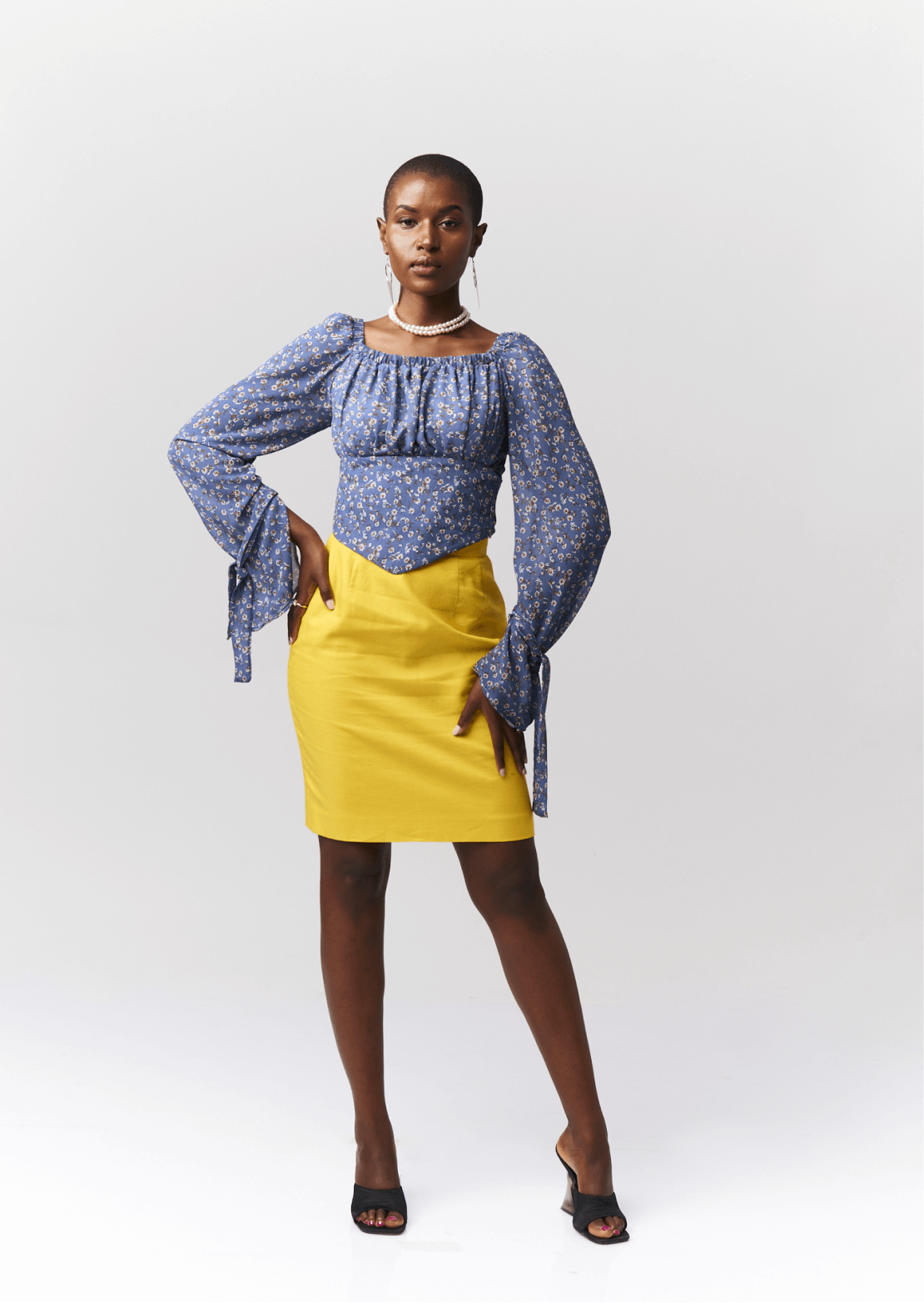 Shop Dalia Floral Bell Sleeve Top by Cyami Custom Fit on Arrai. Discover stylish, affordable clothing, jewelry, handbags and unique handmade pieces from top Kenyan & African fashion brands prioritising sustainability and quality craftsmanship.