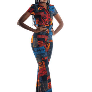 Shop Retro Print Flare Pants and Crop Top Set by Eva Wambutu on Arrai. Discover stylish, affordable clothing, jewelry, handbags and unique handmade pieces from top Kenyan & African fashion brands prioritising sustainability and quality craftsmanship.