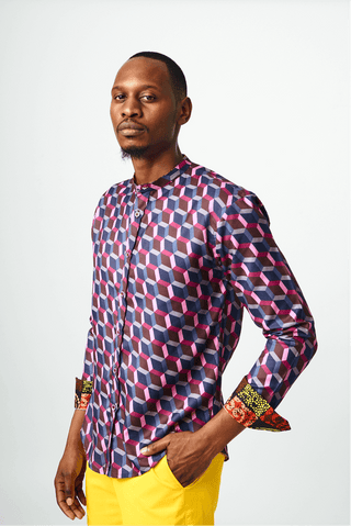 Shop Repeat Print Pattern Casual Shirt by Genteel on Arrai. Discover stylish, affordable clothing, jewelry, handbags and unique handmade pieces from top Kenyan & African fashion brands prioritising sustainability and quality craftsmanship.