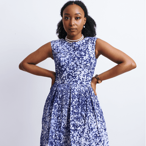 Shop Wendo Blue Printed Skater Dress by The Fashion Frenzy on Arrai. Discover stylish, affordable clothing, jewelry, handbags and unique handmade pieces from top Kenyan & African fashion brands prioritising sustainability and quality craftsmanship.