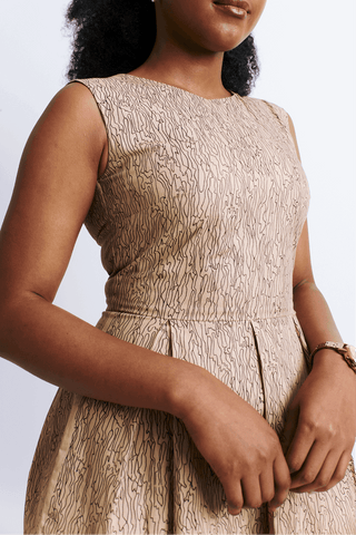 Shop Neutral Coloured Print Skater by The Fashion Frenzy on Arrai. Discover stylish, affordable clothing, jewelry, handbags and unique handmade pieces from top Kenyan & African fashion brands prioritising sustainability and quality craftsmanship.