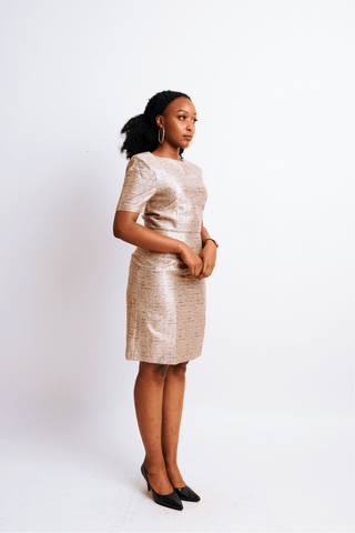 Shop Jacquard Pencil Dress by The Fashion Frenzy on Arrai. Discover stylish, affordable clothing, jewelry, handbags and unique handmade pieces from top Kenyan & African fashion brands prioritising sustainability and quality craftsmanship.