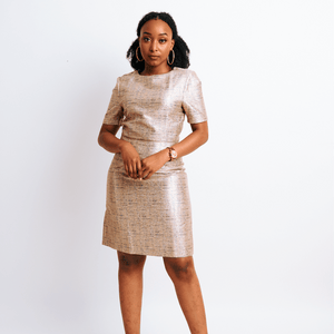 Shop Jacquard Pencil Dress by The Fashion Frenzy on Arrai. Discover stylish, affordable clothing, jewelry, handbags and unique handmade pieces from top Kenyan & African fashion brands prioritising sustainability and quality craftsmanship.