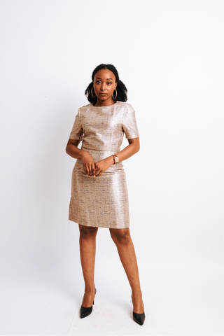 Shop Jacquard Pencil Dress by The Fashion Frenzy on Arrai. Discover stylish, affordable clothing, jewelry, handbags and unique handmade pieces from top Kenyan & African fashion brands prioritising sustainability and quality craftsmanship.