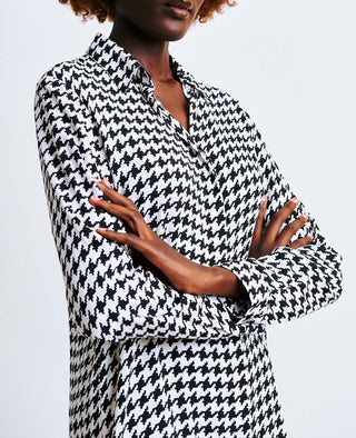 Shop The White Dogtooth Shirt Dress by The Fashion Frenzy on Arrai. Discover stylish, affordable clothing, jewelry, handbags and unique handmade pieces from top Kenyan & African fashion brands prioritising sustainability and quality craftsmanship.