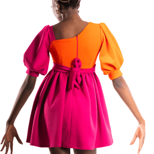Shop Orange & Pink Colour Block Skater Dress by Eva Wambutu on Arrai. Discover stylish, affordable clothing, jewelry, handbags and unique handmade pieces from top Kenyan & African fashion brands prioritising sustainability and quality craftsmanship.