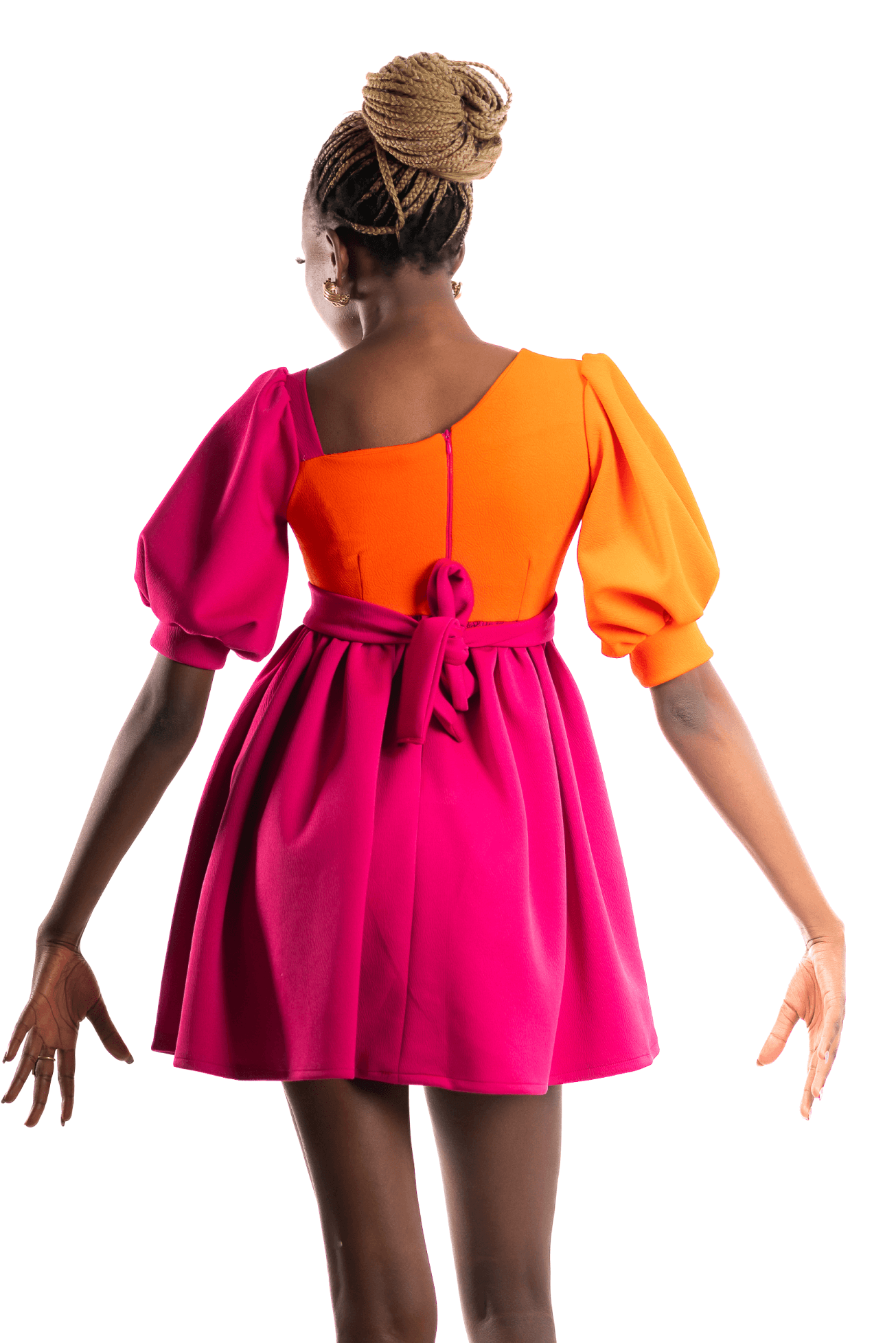 Colour block top skater dress