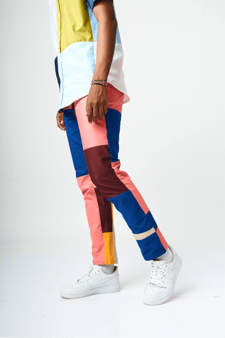 Shop Off Cut Khaki Pants by Genteel on Arrai. Discover stylish, affordable clothing, jewelry, handbags and unique handmade pieces from top Kenyan & African fashion brands prioritising sustainability and quality craftsmanship.