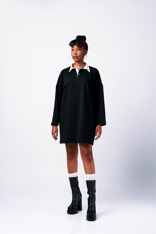 Shop Scrum Shirt Dress by At Odds on Arrai. Discover stylish, affordable clothing, jewelry, handbags and unique handmade pieces from top Kenyan & African fashion brands prioritising sustainability and quality craftsmanship.