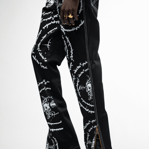 Shop JC Black Printed Pants by Nairobi Apparel District on Arrai. Discover stylish, affordable clothing, jewelry, handbags and unique handmade pieces from top Kenyan & African fashion brands prioritising sustainability and quality craftsmanship.