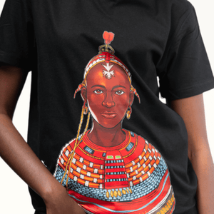 Shop MASSAI Print Tee by Kali Works on Arrai. Discover stylish, affordable clothing, jewelry, handbags and unique handmade pieces from top Kenyan & African fashion brands prioritising sustainability and quality craftsmanship.