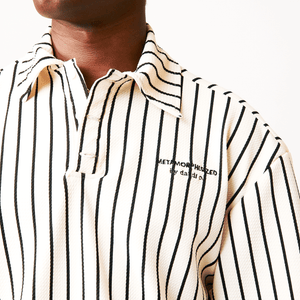 Shop Bahari Polo Striped Shirt by Metamorphisized on Arrai. Discover stylish, affordable clothing, jewelry, handbags and unique handmade pieces from top Kenyan & African fashion brands prioritising sustainability and quality craftsmanship.