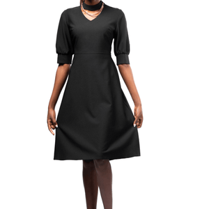 Shop Black Skater Dress with Neckpiece by The Fashion Frenzy on Arrai. Discover stylish, affordable clothing, jewelry, handbags and unique handmade pieces from top Kenyan & African fashion brands prioritising sustainability and quality craftsmanship.