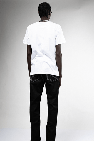 Shop JC Full Circle White Printed T-Shirt by Nairobi Apparel District on Arrai. Discover stylish, affordable clothing, jewelry, handbags and unique handmade pieces from top Kenyan & African fashion brands prioritising sustainability and quality craftsmans