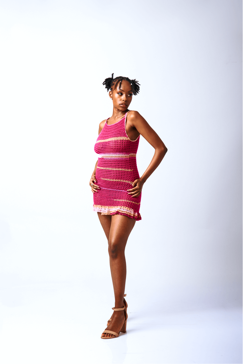 Shop Lena Crochet Open-Knit Dress by Olisa Kenya on Arrai. Discover stylish, affordable clothing, jewelry, handbags and unique handmade pieces from top Kenyan & African fashion brands prioritising sustainability and quality craftsmanship.
