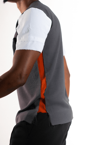 Unfinished Classic NC T-Shirt - Tops by NC Nairobi. Shop on Arrai now! Stand out in style with our classic and smart short-sleeved Men's T-Shirt. Made from textured viscose, this shirt features a unique blend of NC Nairobi classic colours, unfinished edge