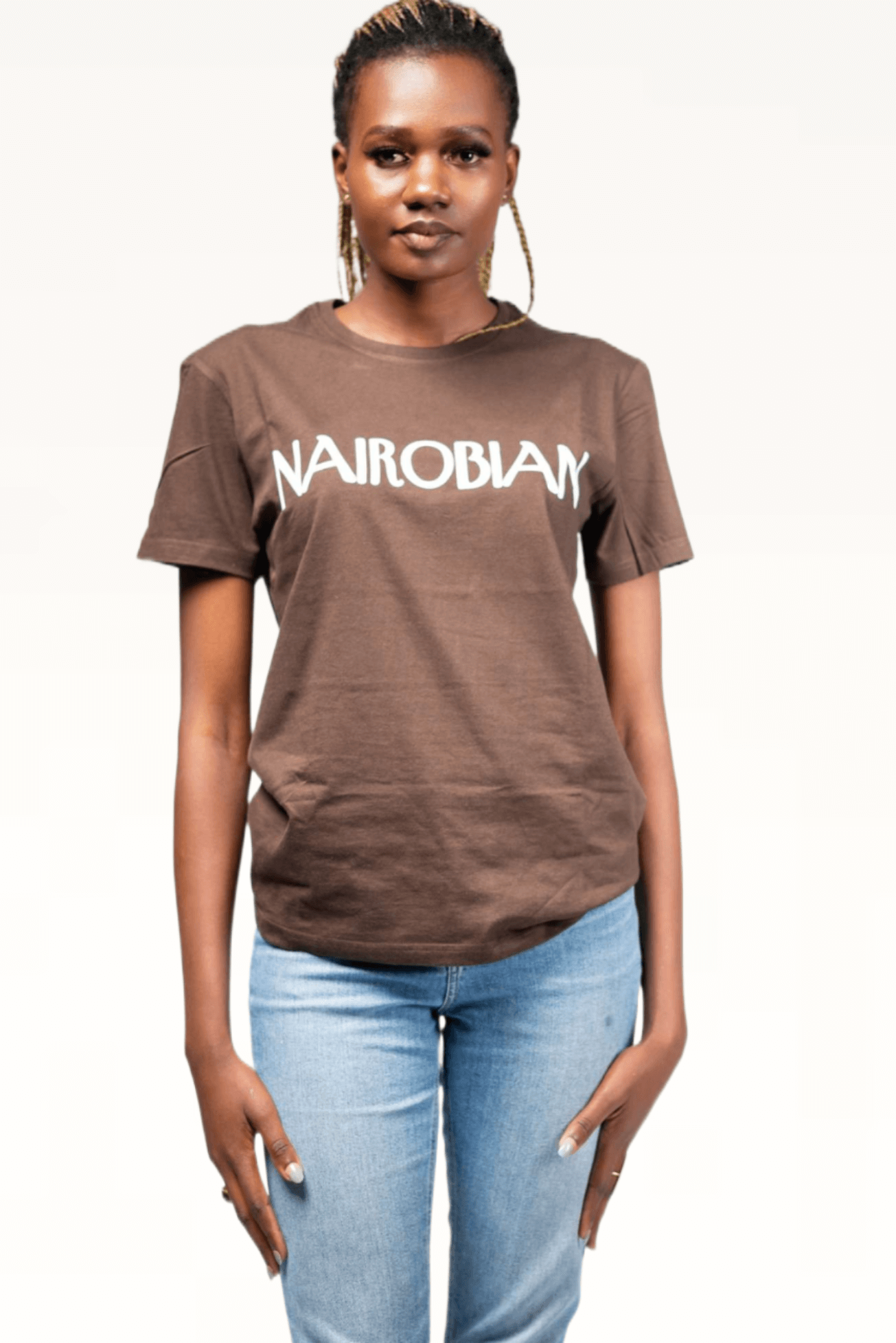 Plain brown top t shirt womens