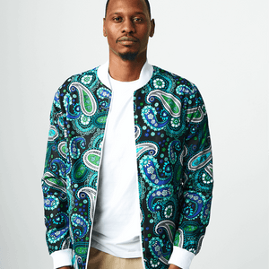 Shop Green Double Sided Bomber Suit Jacket by Genteel on Arrai. Discover stylish, affordable clothing, jewelry, handbags and unique handmade pieces from top Kenyan & African fashion brands prioritising sustainability and quality craftsmanship.